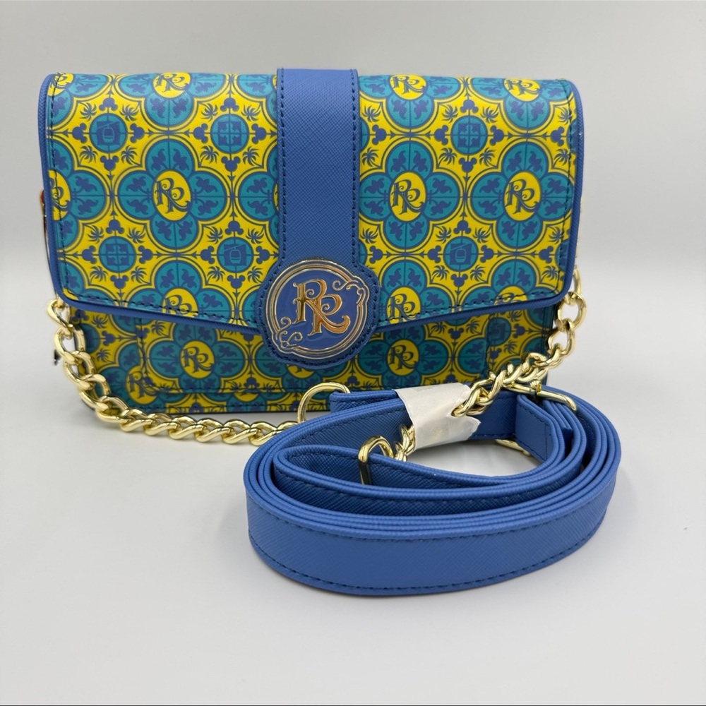 Blue and Yellow Riviera Loungefly purse